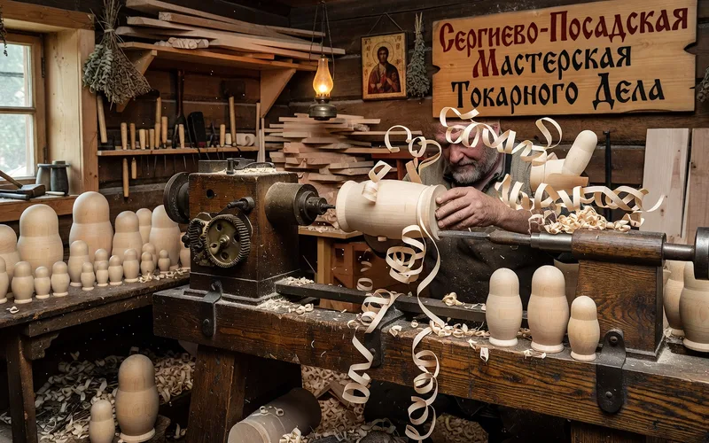 L'atelier d'Abramtsevo ou furent creees les premieres matriochkas en 1890