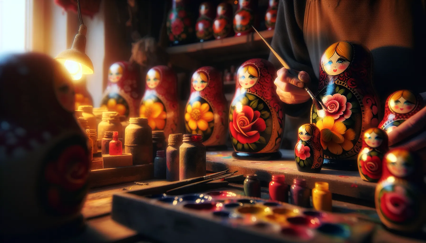 Styles de peinture des matriochkas russes