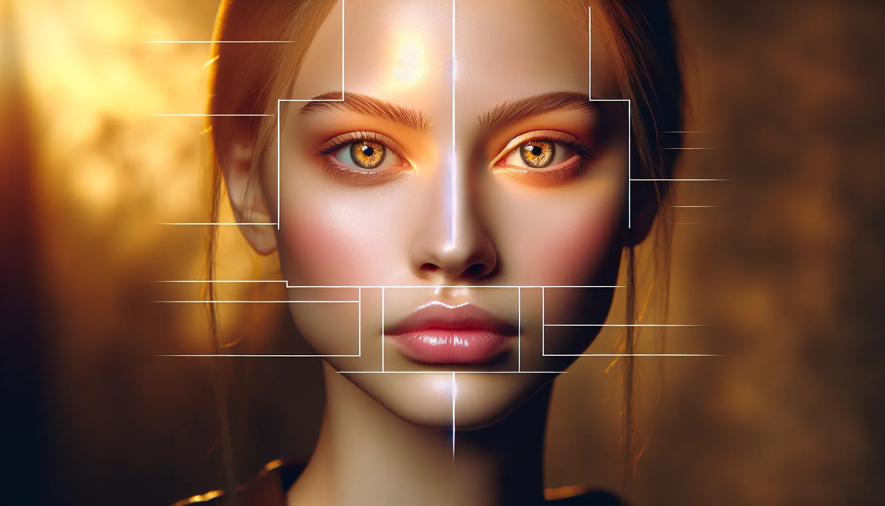 Gros plan sur des yeux clairs et des pommettes hautes caracteristiques du type slave